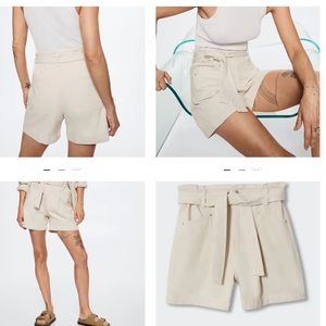 Mango- paper bag denim shorts - XS